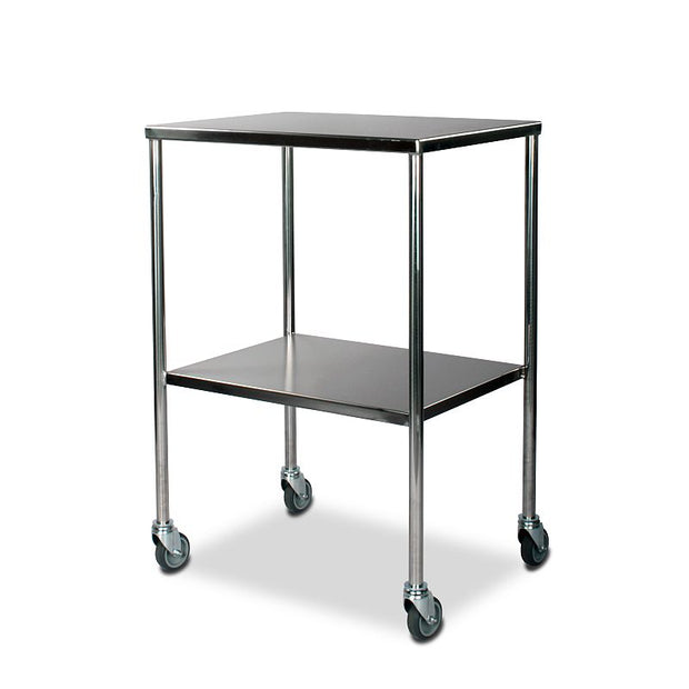 Bristol Maid Stainless Steel Dressing Trolley with 450 x 600mm Fixed Shelves