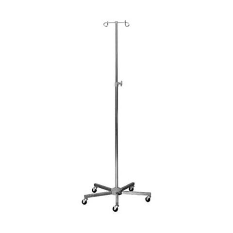 Bristol Maid Two Hook Easy Clean IV Stand with Grey Base