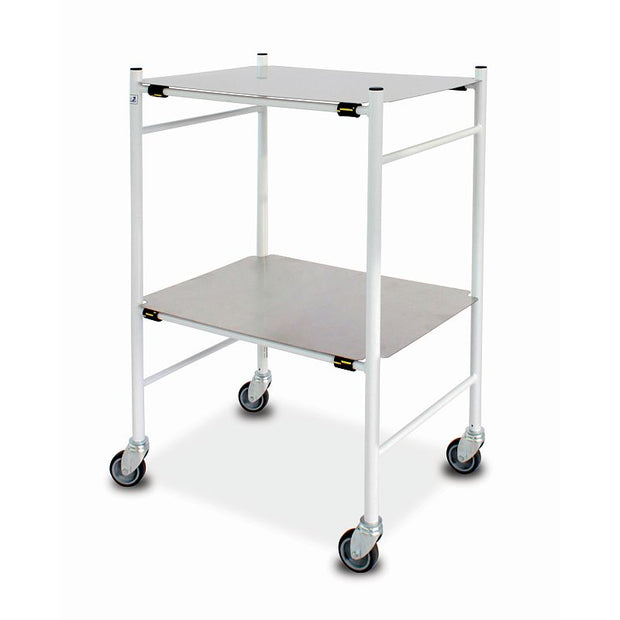 Bristol Maid Mild Steel Dressing Trolley with 450 x 600mm Removable Shelves