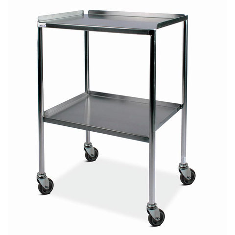 Bristol Maid Stainless Steel Dressing Trolley with 450 x 600mm Fixed Shelves, Raised Sides