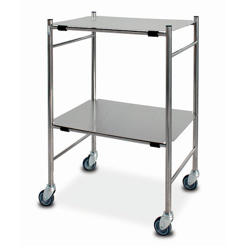 Bristol Maid Stainless Steel Dressing Trolley with 450 x 600mm Removable Shelves