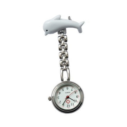 Dolphin Fob Watch - White