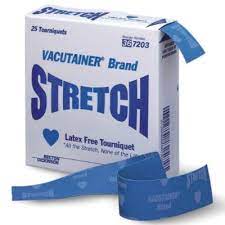 BD Vacutatiner Stretch Tourniquet Disposable Blue Latex-Free - Pack of 25