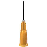 Unisharp: Orange 25G 25mm (1 inch) needle - Pack of 100