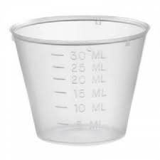 30ml Plastic Medicine Cup Measures (80 Pack)