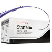 Stratafix (514107) Spiral Bidirectional PGA-PC Suture, 3-0, Undyed, 26mm, 3/8 Circle Reverse Cutting, Box of 12