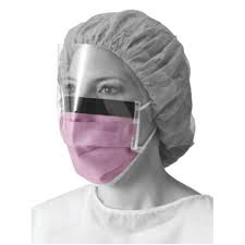 Medline Ultra Virus Protection Face Mask with Eye Shield (Pack of 25)