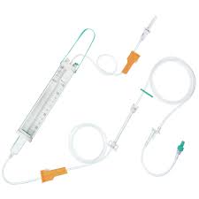 B Braun IV Solution Sets (Lines) - Infusomat® space pump 150-mL burrette, 2 injection site - Latex-free, DEHP-free, PVC/silicone 120 inches