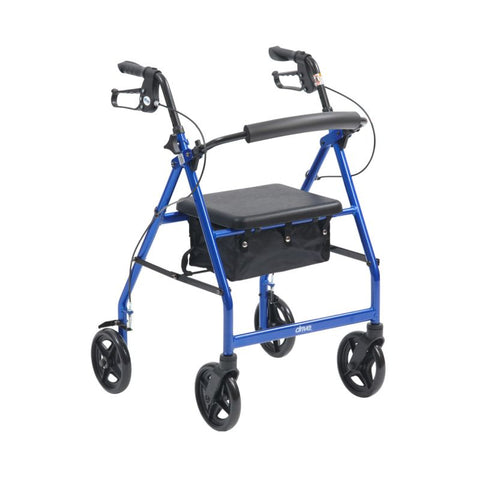 Drive Medical Blue Lightweight Aluminium Rollator with 8 Wheels