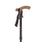 Flexyfoot Cork Derby Handle Black Folding Walking Stick Long (83.7 - 93.7cm)