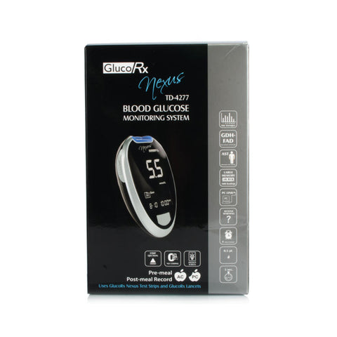 GlucoRX Nexus Blood Glucose Monitoring System - 1x TD-4277 Monitor
