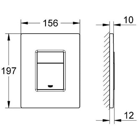 Grohe Skate Cosmopolitan WC Wall Flush Plate