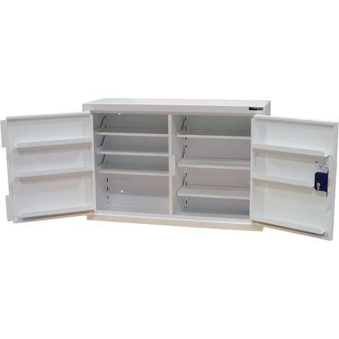 Controlled Drugs Cabinet 600 X 900 X 300mm | 6 Shelves (Adjustable) 6 Door Shelves | Double Door