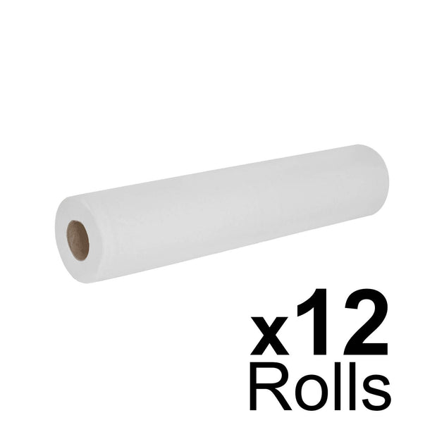 Essentials White Couch Roll 20" - 2ply - 40m x 500mm - Case of 12