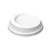 White Domed Sip Lid to Fit 8-9oz Hot Cup Recyclable for 1000