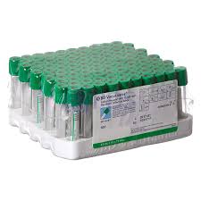 BD Vacutainer PST II Tube 3ml with Light Green Hemogard Closure - Pack of 100