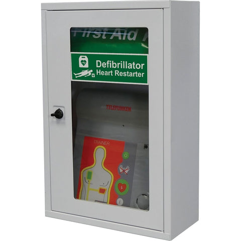 AED Defib Cabinet with Thumb Lock, Empty