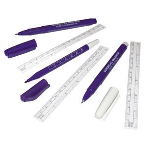 Sterile Skin Marker Standard Tip with Flexible Ruler [Pack of 25]