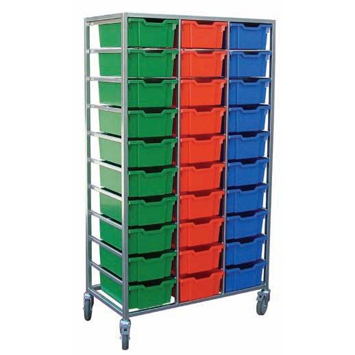 Mobile 30 Tray Storage Trolley