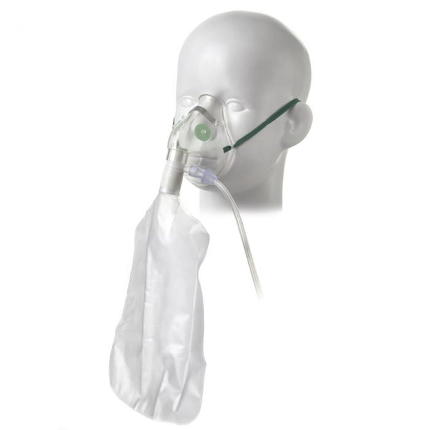 High concentration adult EcoLite oxygen mask + tubing 2.1m - Single