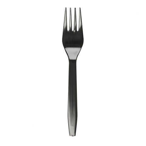 Black Plastic Forks Recyclable for 1000