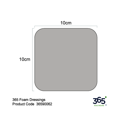 365 Foam Dressings (10 x 10 cm) - Pack of 10