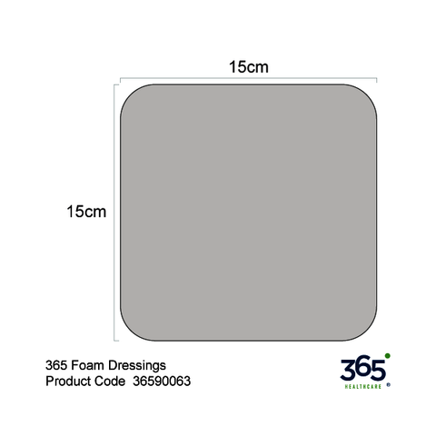 365 Foam Dressings (15 x 15 cm) - Pack of 10