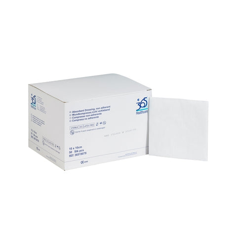 365 Non Adherent Wound Dressings (10 x 10 cm) - Pack of 18