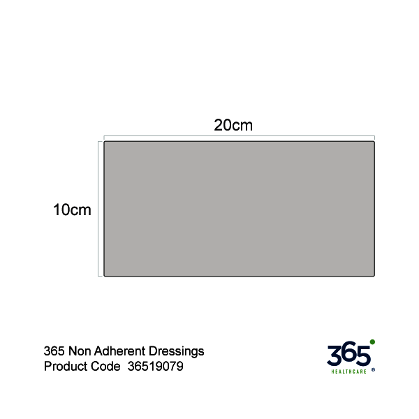 365 Non Adherent Wound Dressings (10 x 20 cm) - Pack of 18