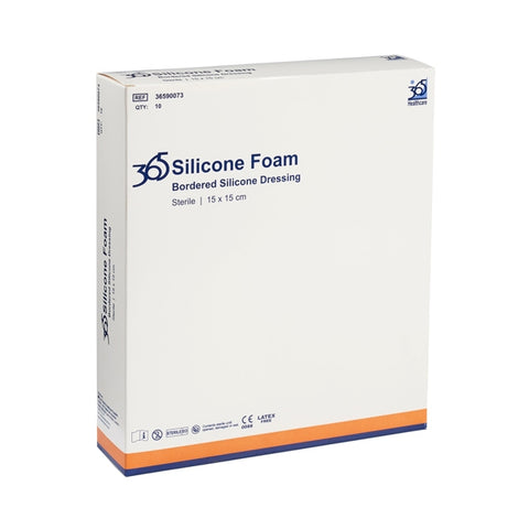 365 Silicone Foam Dressing Pads (15 x 15 cm) - Pack of 10