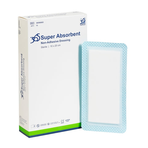 365 Super Absorbent Dressings (10 x 20 cm) - Pack of 10