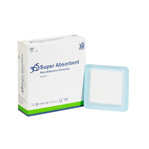 365 Super Absorbent Dressings (20 x 20 cm) - Pack of 10