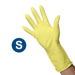 Clean Grip Yellow Rubber Gloves (S) Pack size:  144 (12 x 12)