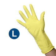 Clean Grip Yellow Rubber Gloves (L) Pack size:  144 (12 x 12)