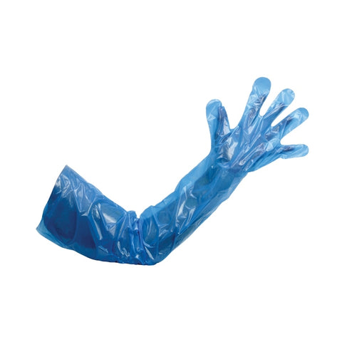 Safecare Disposable Blue Plastic Gauntlets Pack of 50