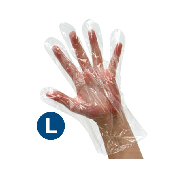 Safecare Clear Polythene Plastic Gloves Pack of 100