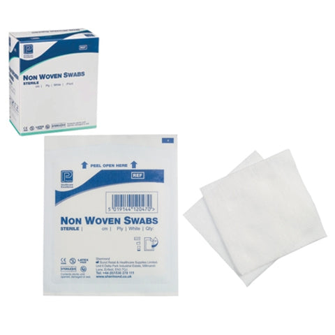 Premier Sterile Non Woven Swabs 4 Ply 7.5 x 7.5 cm 2's - Pack of 600