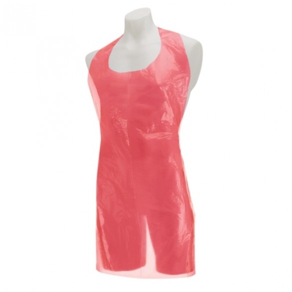 Premier Disposable Plastic Aprons Roll - Red x 200