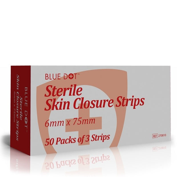 Skin Closure Strips - 6mm x 75mm (Strip of 3) x 50