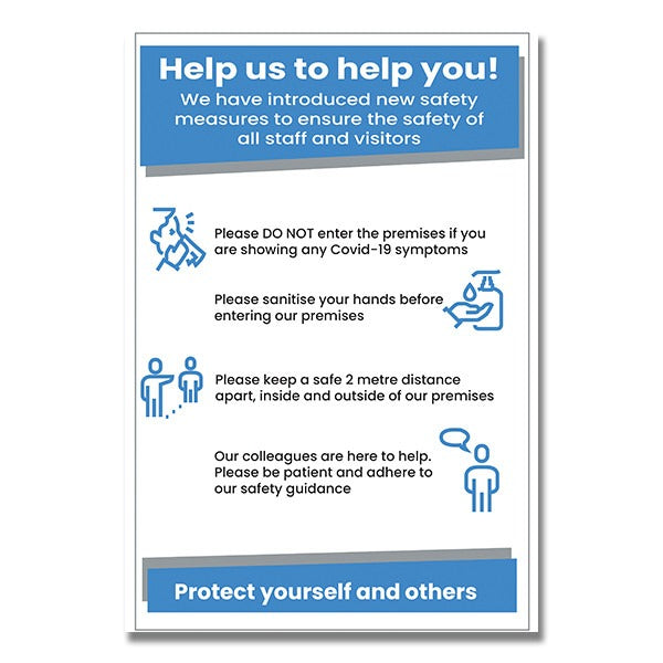 Help Us Help You Sign 200x300mm – Ovilcare