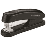Q-Connect Half Strip Plastic Stapler Black