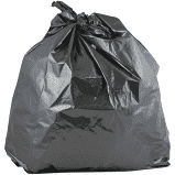Jantex Large Extra Heavy Duty Black Bin Bags 120Ltr (Pack of 100)