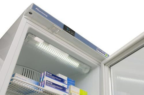 Shoreline SM364G Glass Door Pharmacy Refrigerator