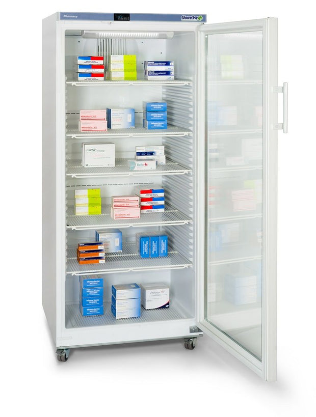 Shoreline SM544G Glass Door Pharmacy Refrigerator
