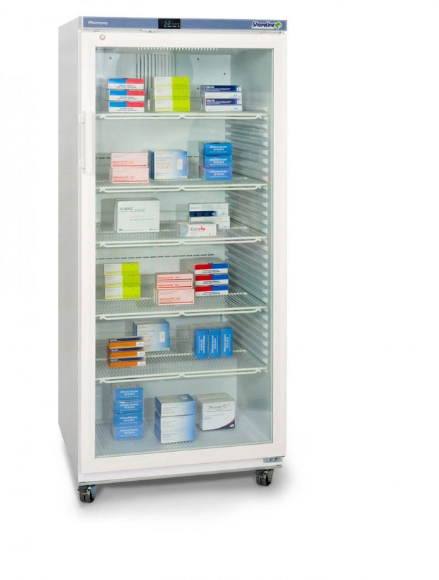 Shoreline SM544G Glass Door Pharmacy Refrigerator