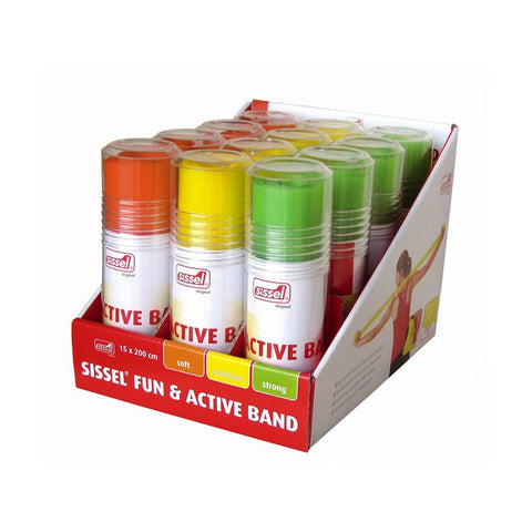 Box of Twelve Sissel Fun and Active Exercise Bands