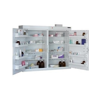 Sunflower Medicine Cabinet, 8 Shelves/8 Door Trays, two doors