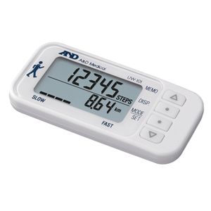 A&D 3-Axis Pedometer (white) Excl