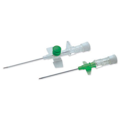 Terumo Versatus Winged and Ported IV Cannula 18g (Green) 45mm x 50