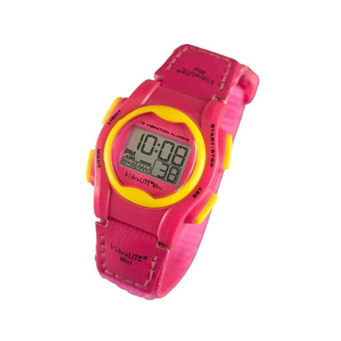 Vibralite Mini Vibrating Reminder Watch Pink (Velcro Fastening)